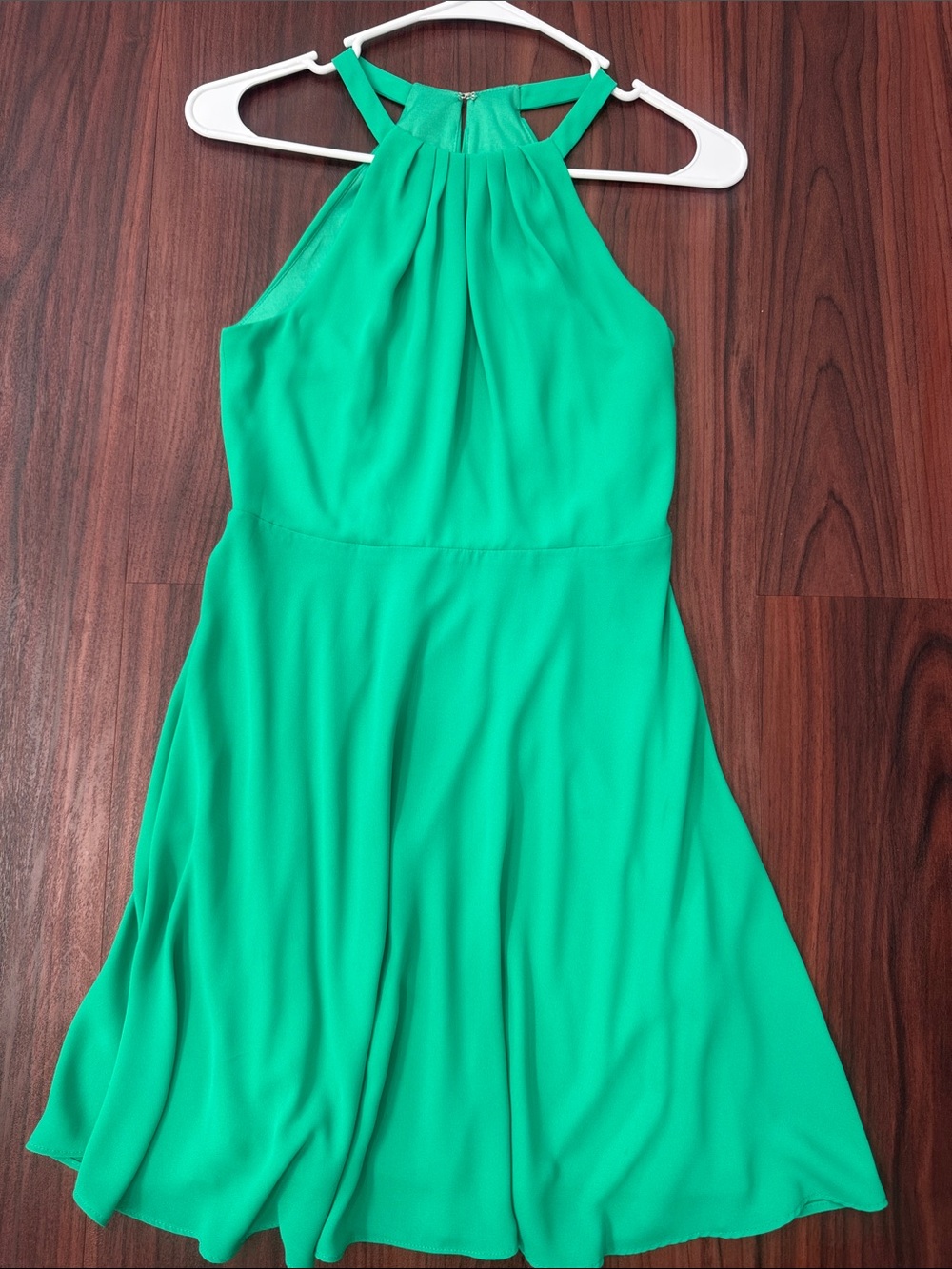 Express Bright Green Halter Mini Dress